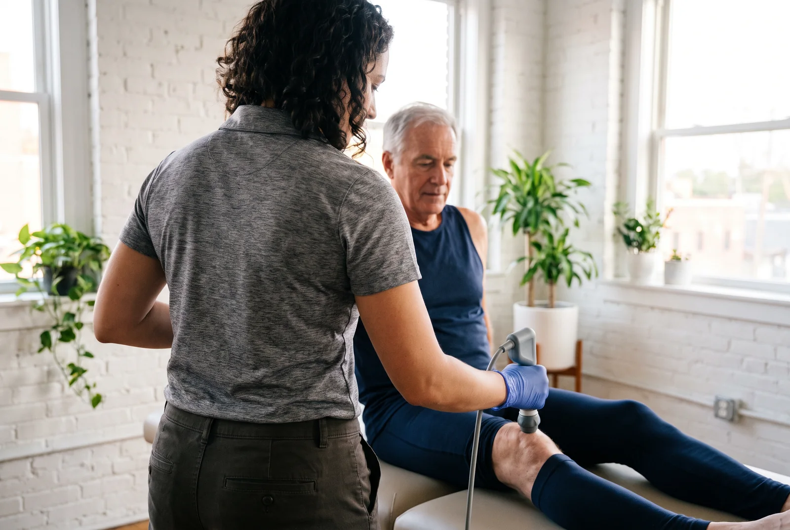 Regenerative therapy treatment being administered in clinic